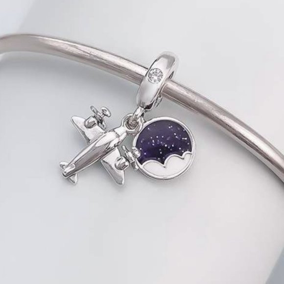 Propeller Plane Dangle Charm - Picture 1 of 6